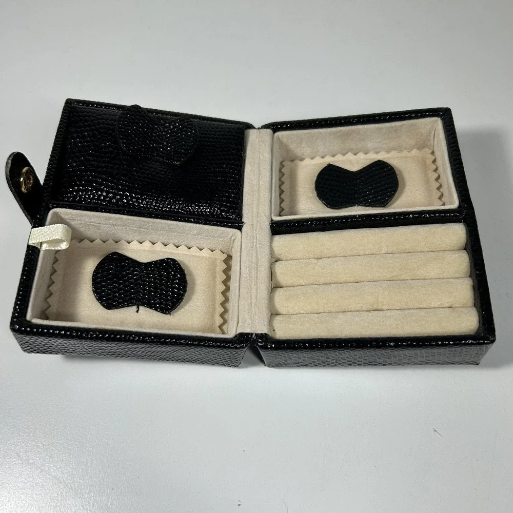 Portable Jewelry Box Organizer‎ Leather Jewellery Ornaments Case Travel Storage
